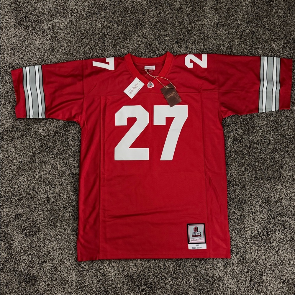 NEW MITCHELL & NESS OHIO STATE BUCKEYES LEGENDS EDDIE GEORGE FOOTBALL JERSEY XLT